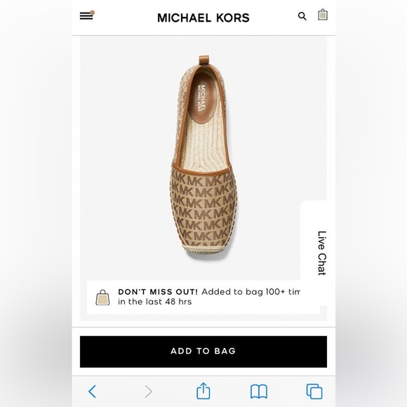 BNIB Michael Kors Lenny Logo Jacquard Slip-On Espadrille Size 9 - Picture 2 of 6